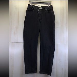 Abercrombie curve love black dad jeans